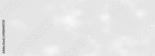 White dot simple geometric texture consists of a faint grid of white halftone dots on a light gray backdrop. vector illustration