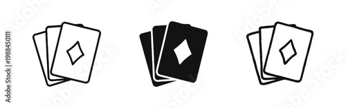 Playing Cards Suit of Diamonds Set for Poker and Casino Games