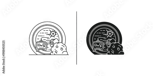 Contrast of a safe and an unsafe vehicle during a meteor shower