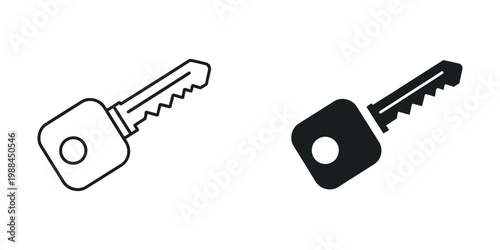 Contrasting visual styles of a key in light and dark design themes