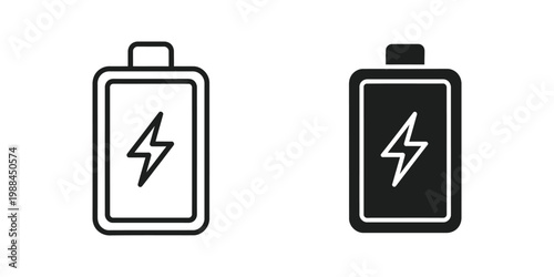 Comparison of a standard and a fully charged battery icon design