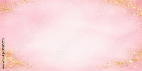Soft pink backdrop with hints of sparkling glitter to bring warmth and a romantic vibe.
