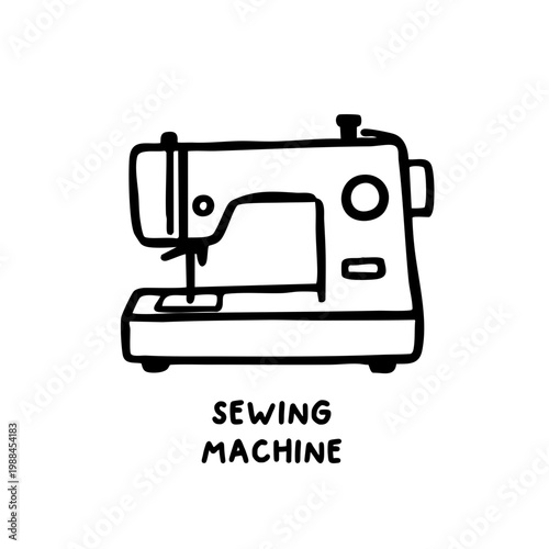 Sewing Machine Hand Drawn Icon