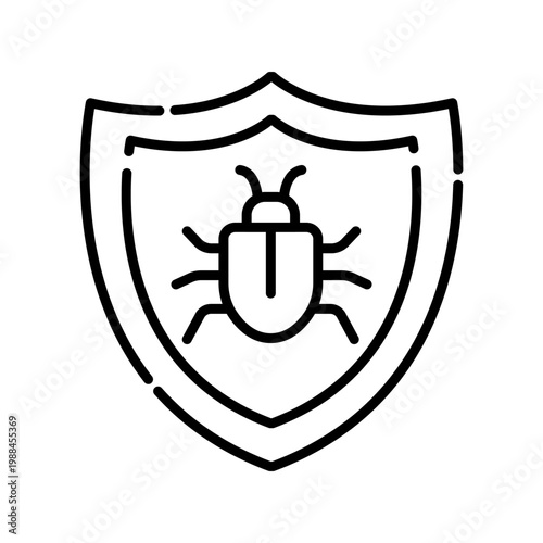 antivirus color line icon.