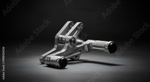 Custom Motorcycle Foot Pegs Machined Aluminum Black End Caps.