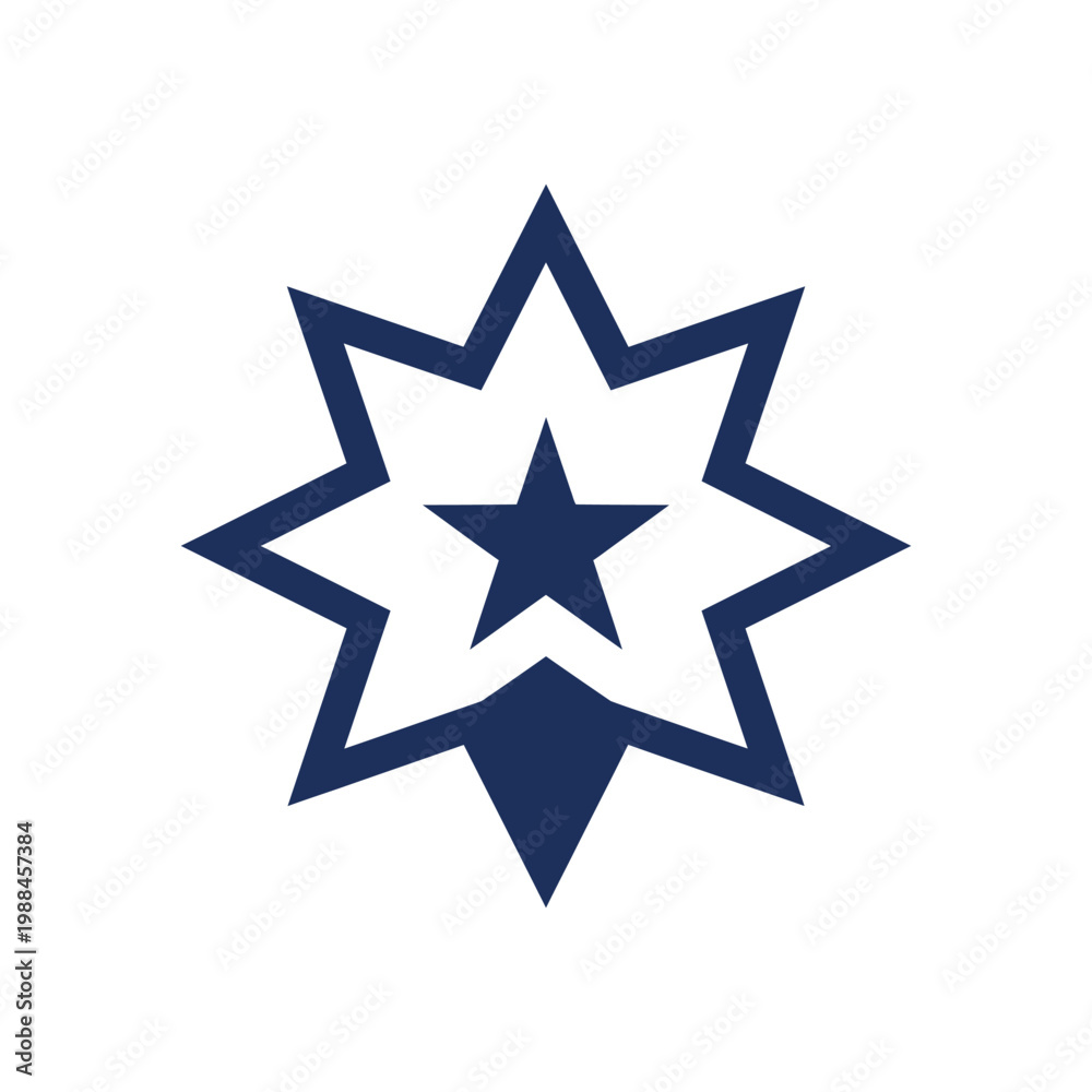 Obraz premium A graphic design features a stylized star shape with multiple points.