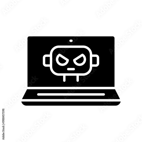 botnet color line icon.