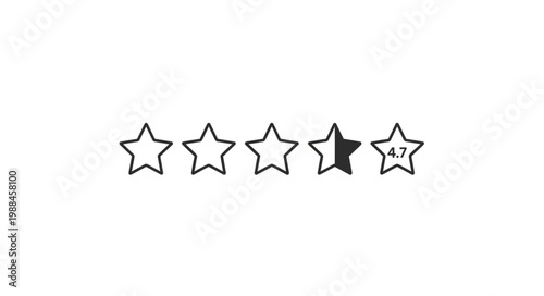Customer feedback rating with four and a half stars.