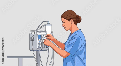 Nurse celebrates International Nurses Day with medical equipment