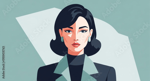 Professional Woman Portrait Illustration.