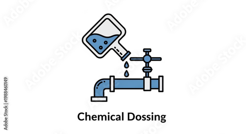 Chemical Dosing System Icon Illustration.