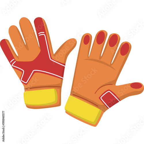 Goalkeeper Gloves Illustration