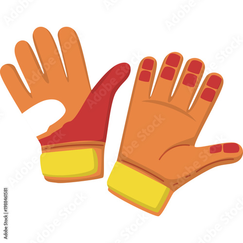 Goalkeeper Gloves Illustration
