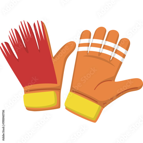 Goalkeeper Gloves Illustration