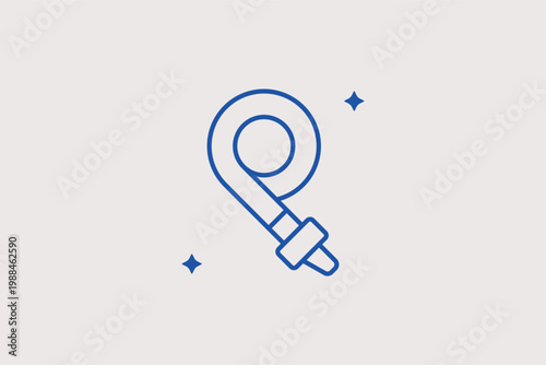 Rolled party blower line icon for festive noise making and children's birthday fun. Noisy Vector Illustration for celebration supply catalogues and joyful event graphics.