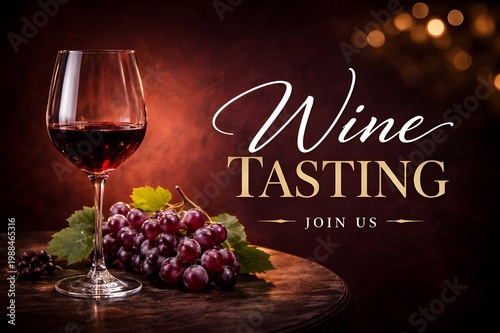 Luxury wine tasting social banner