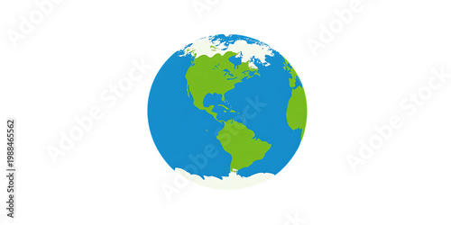 Stylized animated cartoon Earth globe with continents and oceans spinning slowly in space. transparent png background