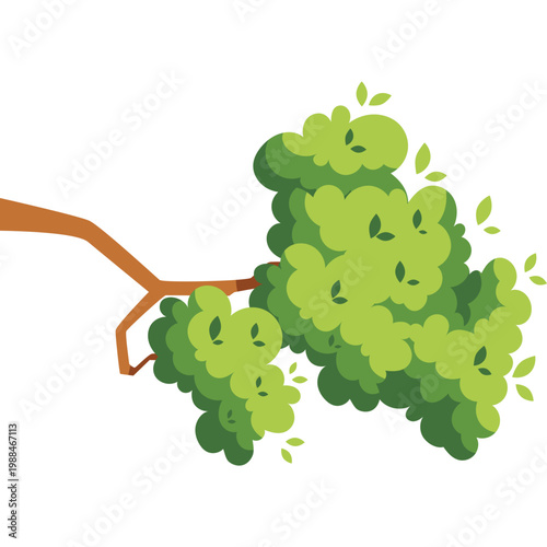 Cartoon Tree Branch Illustration