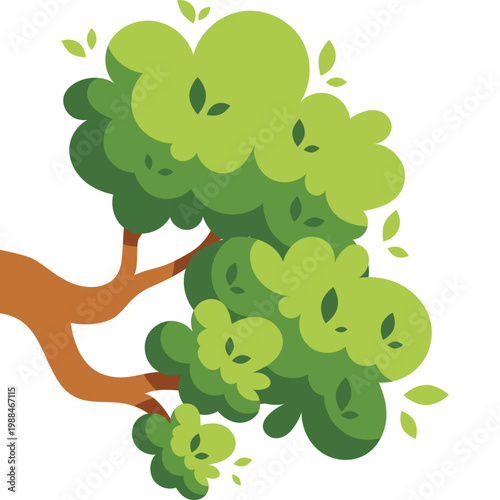 Cartoon Tree Branch Illustration