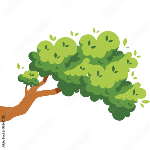 Cartoon Tree Branch Illustration