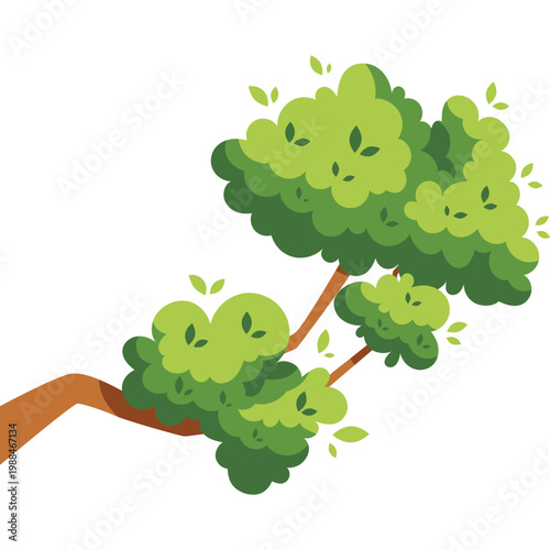 Cartoon Tree Branch Illustration