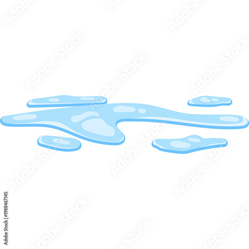 Water Spill Puddle Illustration