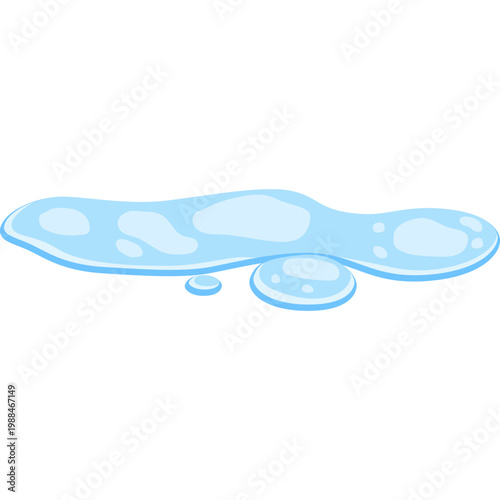 Water Spill Puddle Illustration
