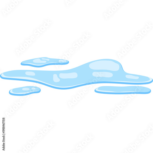 Water Spill Puddle Illustration