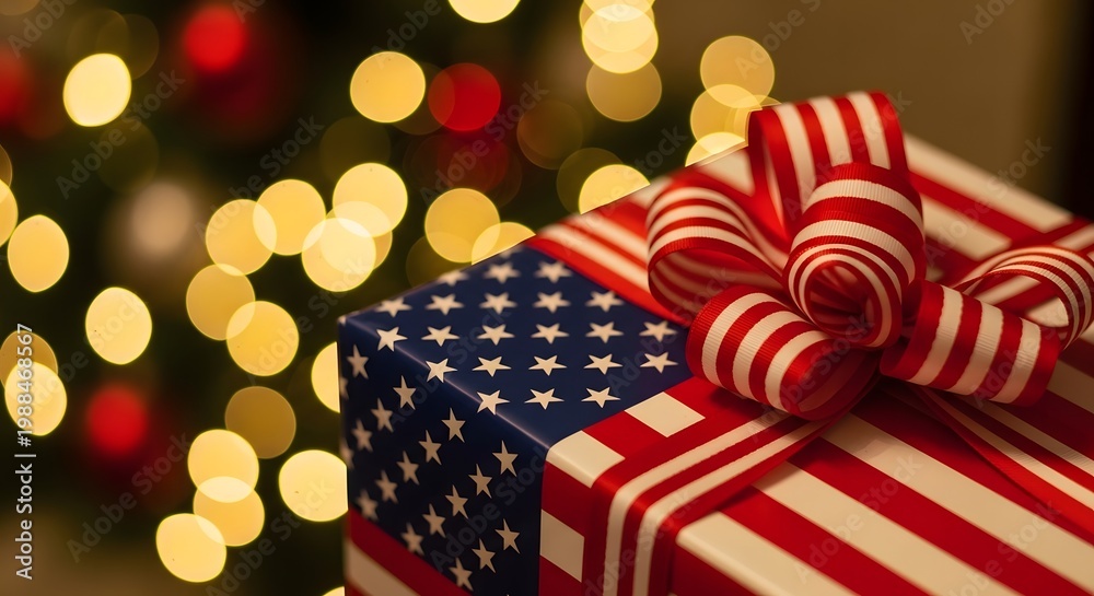 Obraz premium Festive patriotic gifts a celebration of american pride during the holiday season
