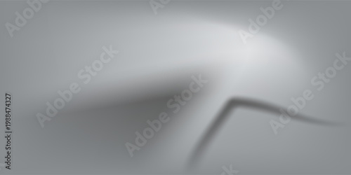 Silver foil background with metal mirror texture. Chrome gradient surface with light gloss. Vector aluminum grey sheet with reflection. Platinum