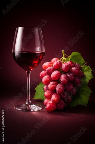 Luxury vineyard red wine branding background