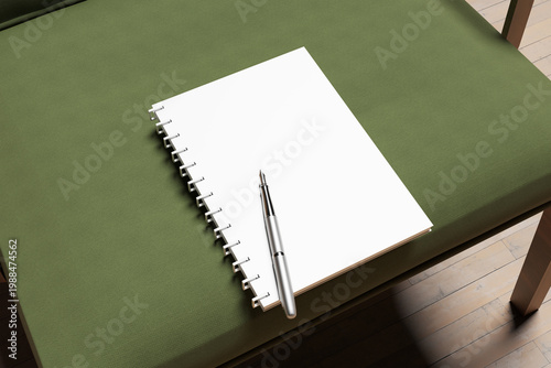 High Quality Realistic Notebook Mockup for Stationery Presentation
