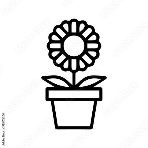 Potted Flower Illustration