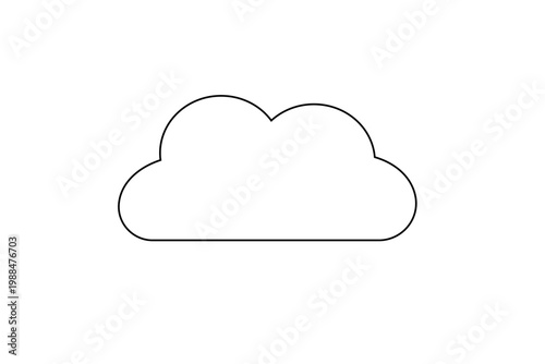 ふわふわした白い雲のイラスト