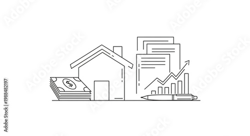 Real Estate Investment Growth Chart and Documents.