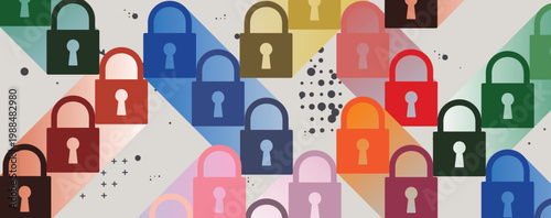 cyber security technology design web concept for business and internet project.