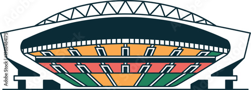 Stadium illustration for soccer championship 2026 venue design and capacity