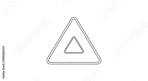 Free Download Geometric abstract symbol with nested triangles and rounded corners, minimalist design, vector illustration - GFXLoad