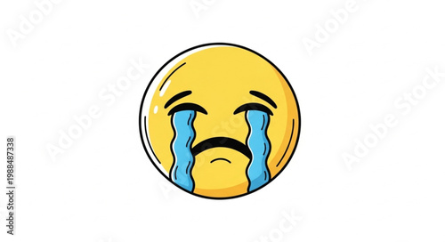 Sad Emoji Crying Tears of Sadness.