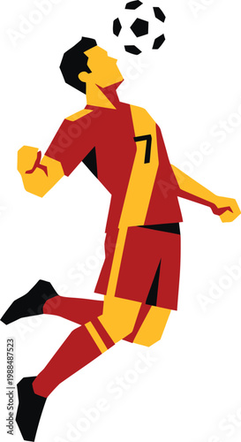 Dynamic soccer player heading ball soccer championship 2026 anticipation