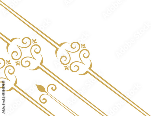 Ornate Elegant Line Corner 