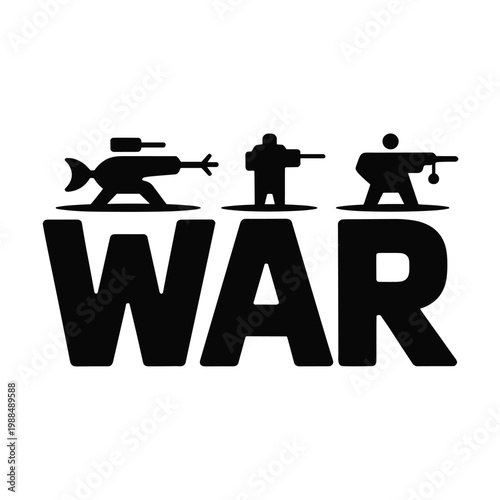 War text with soldiers and tank illustration soldiers conflict military illustration
