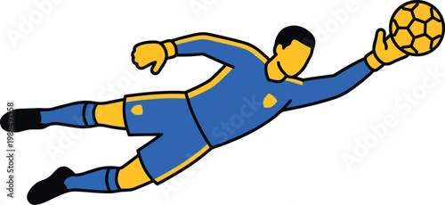 Dynamic goalkeeper illustration excitement of a global football event