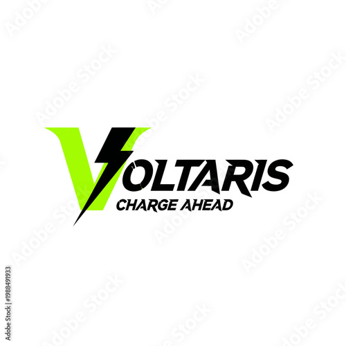 Voltaris Electric Charging Logo Design.