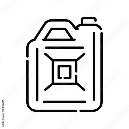 Jerrycan Icon Professional UI Symbol for Portable Fuel Storage