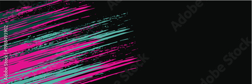 Car sticker wrap banner abstract sporty lines pink blue greenish grunge color combination brush storm thunder modern pattern racing.