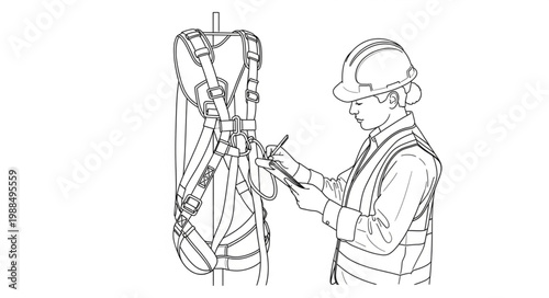 Safety Harness Inspection and Adjustment.