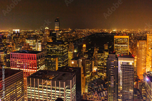 New York City Skyline at Night from Rockefeller Center

