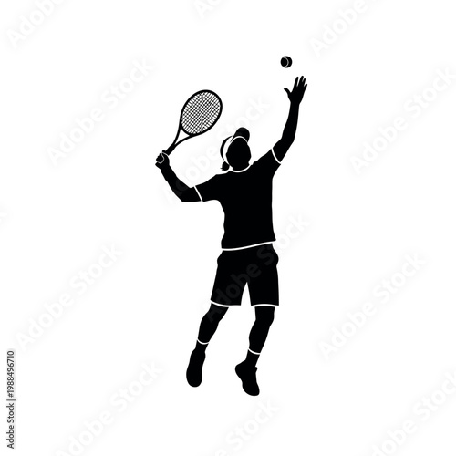 Man Playing Tennis with Racket 1.