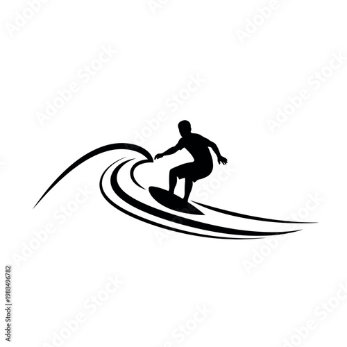 Man surfing on a wave board.